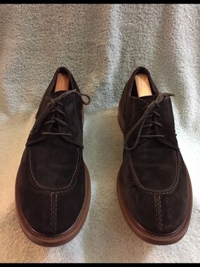 Chocolate Antonio Maurizi Classic Suede Split Toe Derbies